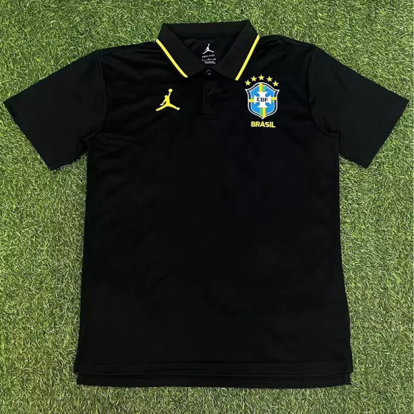 2026-27 Brazil Black Polo Short Sleeve