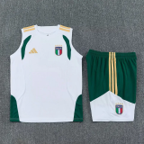 2026-27 Italy White Tank top and shorts suit
