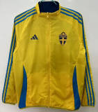 2025-26 Sweden Yellow & Royal blue Double Sided Windbreaker (双面风衣)