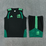 2026-27 Mexico Black Tank top and shorts suit