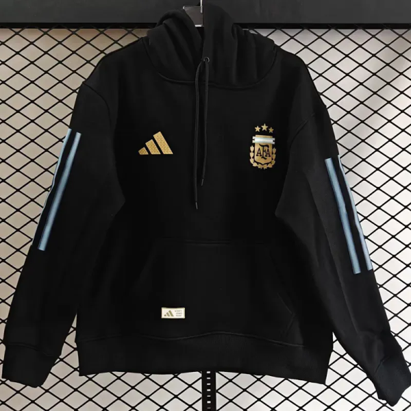2025-26 Argentina Black Hoody 黑色(加绒)