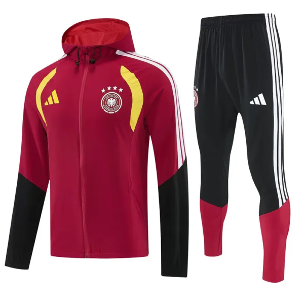2026-27 Germany Red Hoodie Jacket Tracksuit