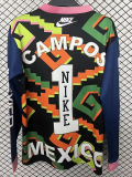 Mexico Campos #1 Goalkeeper Long Sleeve Retro Soccer Jersey (长袖)