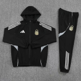 2025-26 Argentina Black Hoodie Jacket Tracksuit