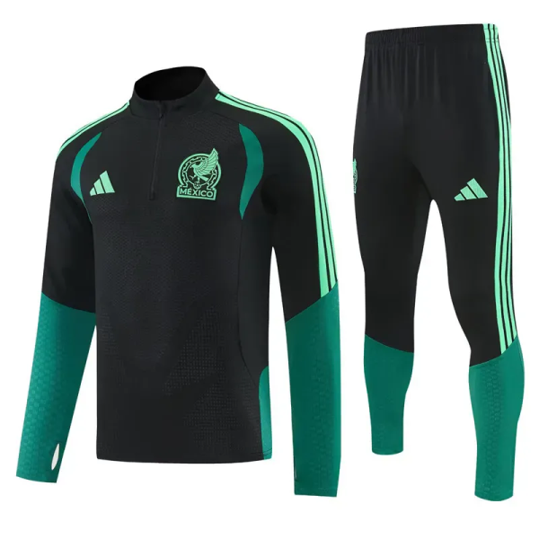 2026-27 Mexico Black Half Pull Tracksuit (半拉链)