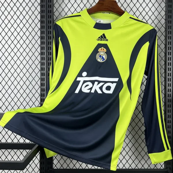 1999-2000 Real Madrid  Goalkeeper Long Sleeve Retro Soccer Jersey (长袖)