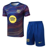 25-26 Barcelona  Fancy blue Training Short Suit #D25226