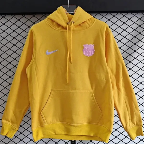 2025-26  Barcelona Yellow Hoody 黄色(加绒)