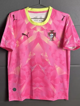 2026-27 Portugal Pink Yellow Goalkeeper Fans Soccer Jersey