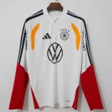 2026-27 Germany White Top Half Pull Tracksuit (半拉上衣)