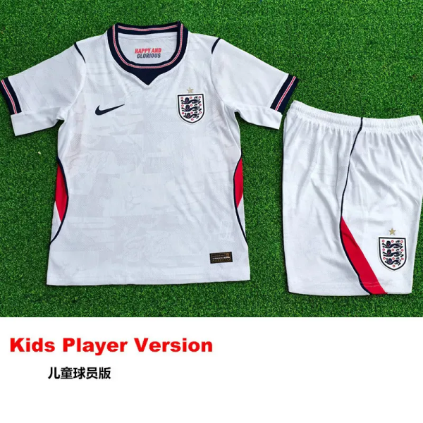 2026-27 England Home Kids Player Version Soccer Jersey (球员童装)