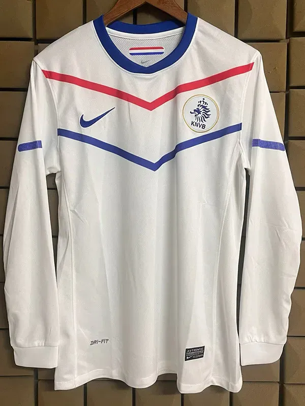 2010 Netherlands Away Long Sleeve Retro Soccer Jersey (长袖)