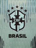 2026-27 Brazil Blue Goalkeeper Player Version Soccer Jersey