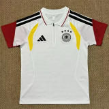 2026-27 Germany White Polo Short Sleeve (半拉链)