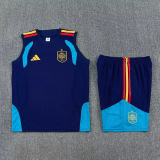 2026-27 Spain Royal blue Tank top and shorts suit