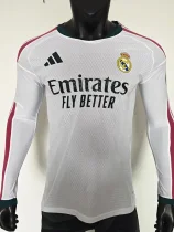 2026-27 Real Madrid Home Long Sleeve Player Version Soccer Jersey (长袖球员)