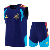 2026-27 Spain Royal blue Tank top and shorts suit
