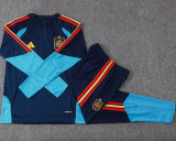 2026-27 Spain Royal blue Kids Half Pull Tracksuit #E26024(童装)(半拉链)