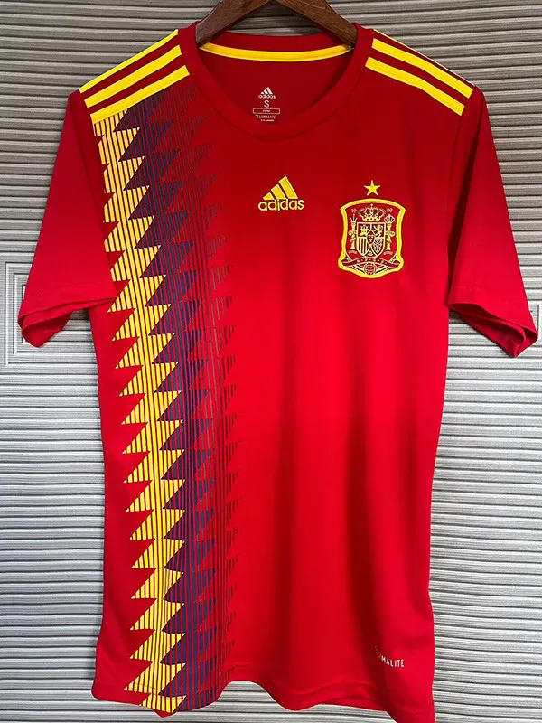 2018 Spain Home Retro Soccer Jersey