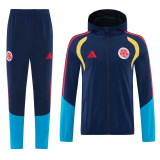 2026-27 Colombia Royal Blue Windbreaker Suit (Hoodie)(风衣套装)