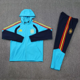 2025-26 Spain Lake blue Windbreaker Suit (Hoodie)(风衣套装)