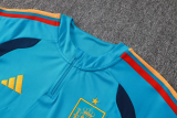 2026-27 Spain Lake blue Kids Half Pull Tracksuit #E26023(童装)(半拉链)