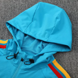 2025-26 Spain Lake blue Windbreaker Suit (Hoodie)(风衣套装)