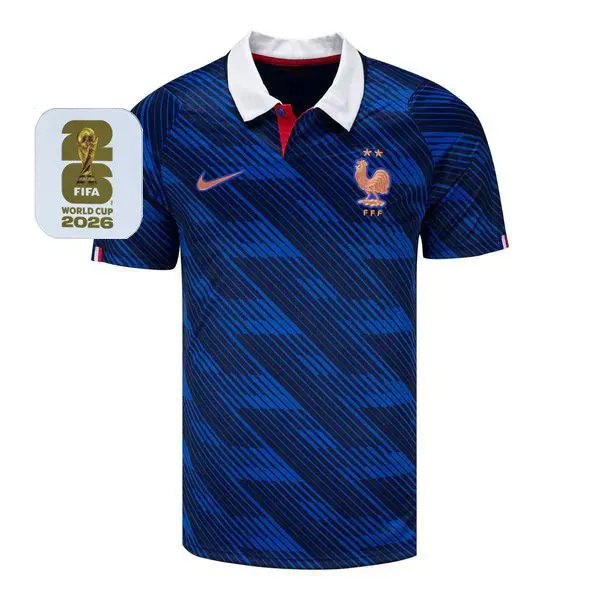 2026-27 France Home 1:1 Fans Soccer Jersey (Right-Arm Patch)