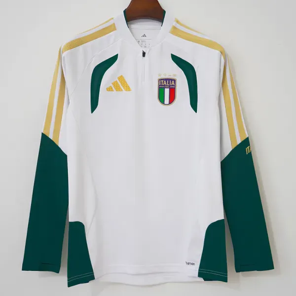 2026-27 Italy White Top Half Pull Tracksuit (半拉上衣)