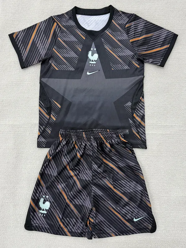 2026-27 France Grey Goalkeeper Kids Soccer Jersey