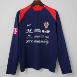 2026-27 Croatia Royal blue Top Half Pull Tracksuit (半拉上衣)