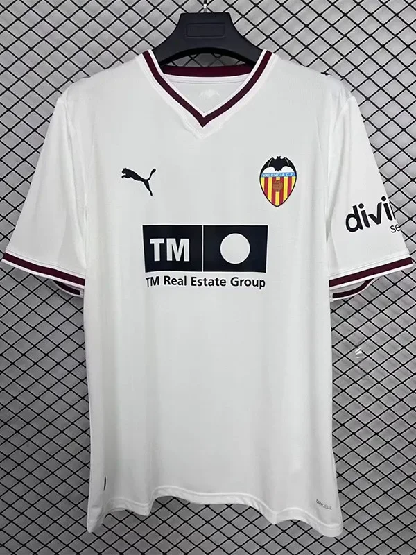 26-27 Valencia White Fans Soccer Jersey
