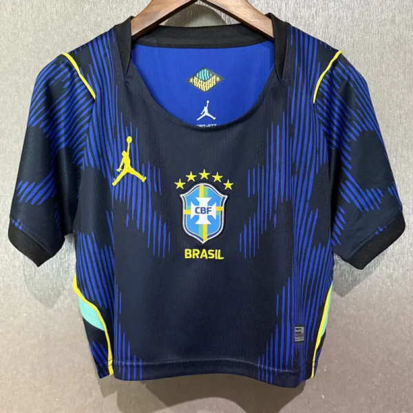 2026 World Cup Brazil Away Women Cheerleader Shirt (女啦啦短袖)