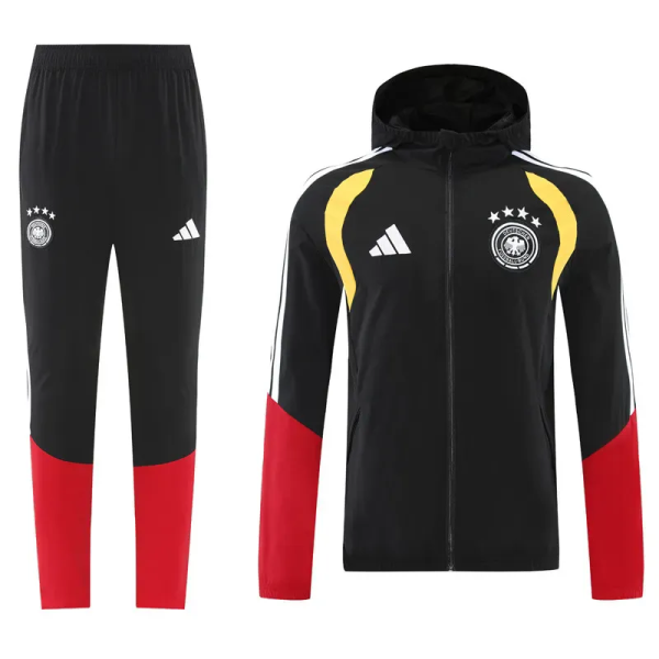 25-26 Germany Black Windbreaker Suit (Hoodie)(风衣套装)