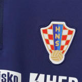 2026-27 Croatia Royal blue Top Half Pull Tracksuit (半拉上衣)
