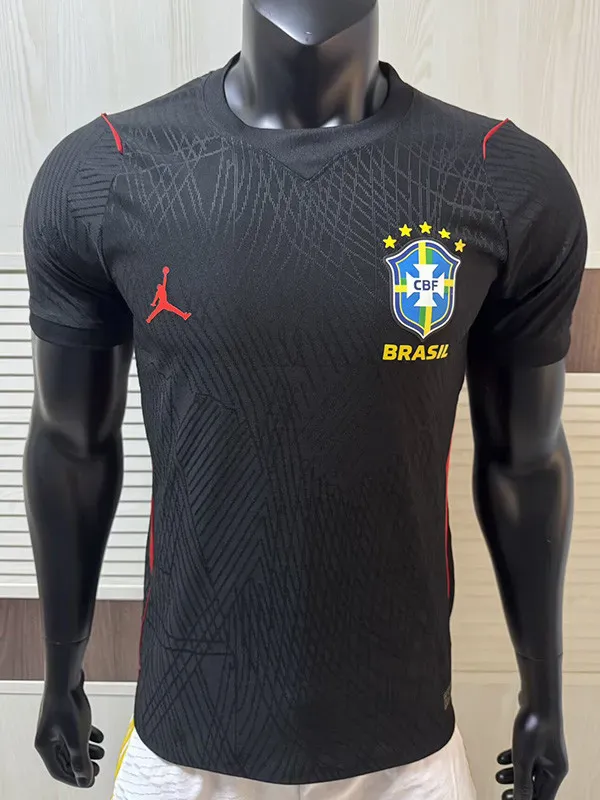2026-27 Brazil Black Player Version Training shirts (红飞人标)