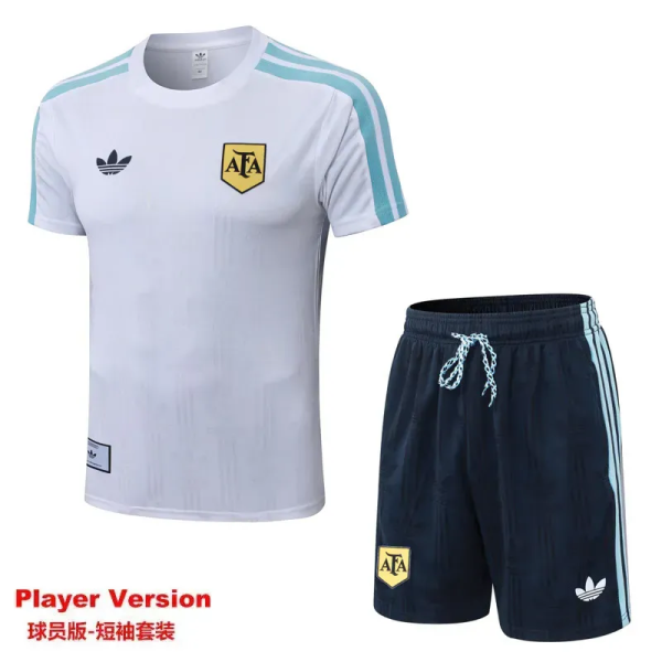 2026-27 Argentina White Player Version Training Short Suit (球员短套装)#D2604