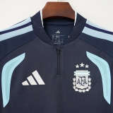 2026-27 Argentina Royal blue Top Half Pull Tracksuit (半拉上衣)