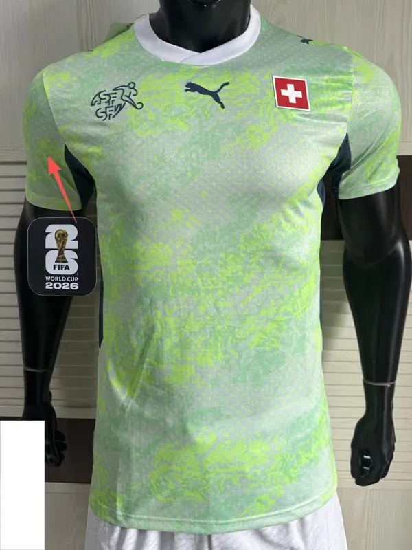 2026-27 Switzerland Away Player Version Soccer Jersey (Right-Arm Patch)