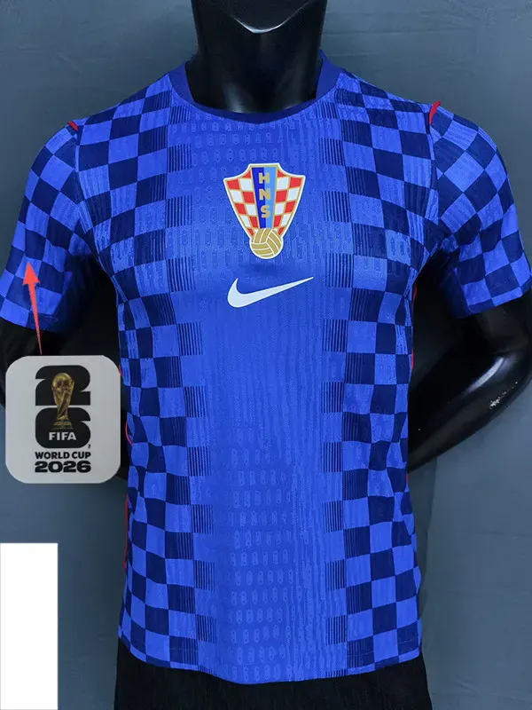 2026-27 Croatia Away Player Version Soccer Jersey (Right-Arm Patch)