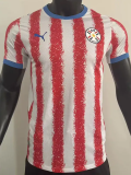 2026-27 Paraguay Home Player Version Soccer Jersey (Right-Arm Patch)