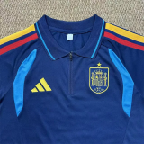 2026-27 Spain Blue Polo Short Sleeve (半拉链)