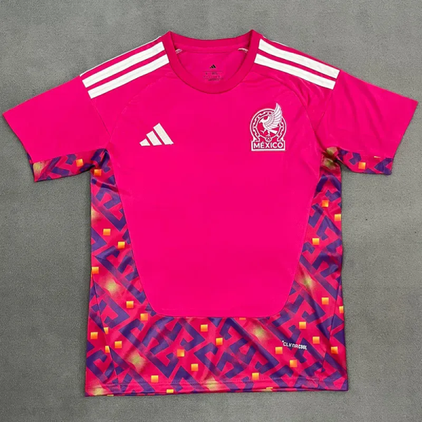2026-27 Mexico Pink Red Goalkeeper Fans Soccer Jersey