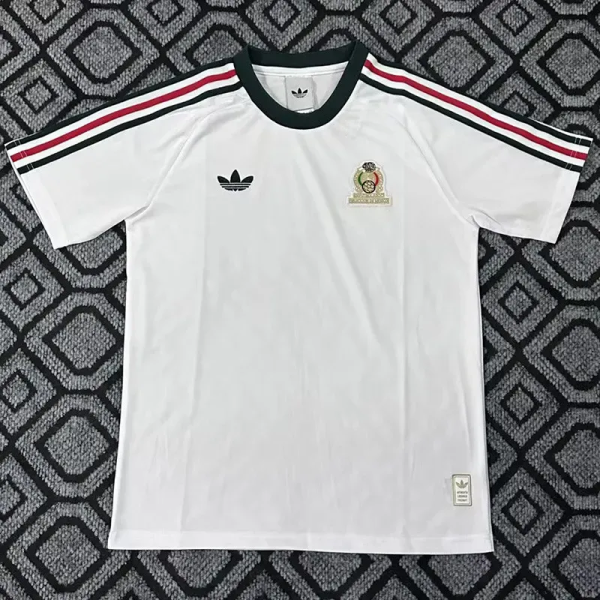 2026-27 Mexico White Casual Edition Fans Training shirts (绿三叶)