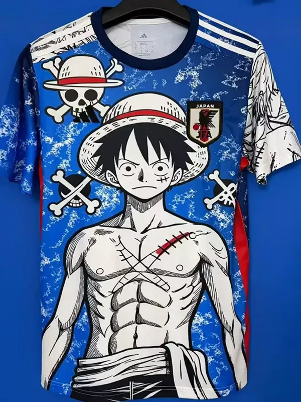 2026-27 Japan Special Edition Training shirts (蓝白刀疤路飞)