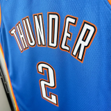 22-23 OKC Thunder GILGEOUS-ALEXANDER #2 Blue Top Quality Hot Pressing NBA Jersey
