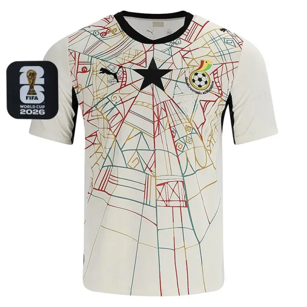 2026-27 Ghana Home Fans Soccer Jersey (Right-Arm Patch)