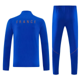 2026-27 France Fancy blue Half Pull Tracksuit (半拉链)