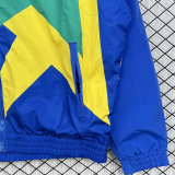 1993-1994 Brazil Blue white Retro Windbreaker