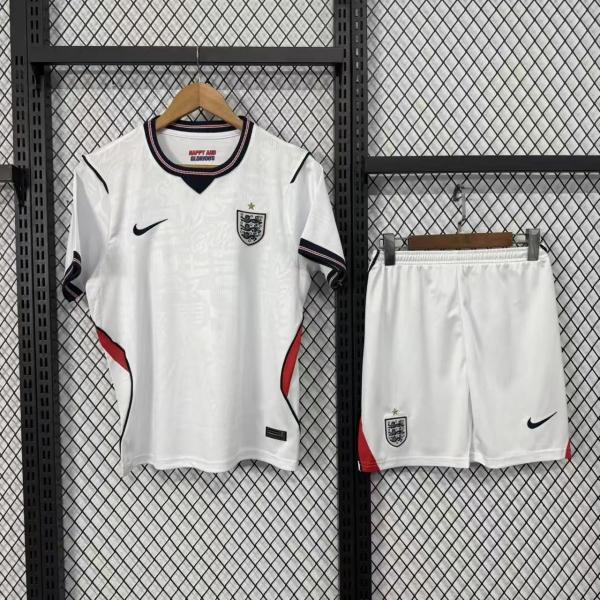 2026-27 England Home Adult Soccer Jersey（成人套装）